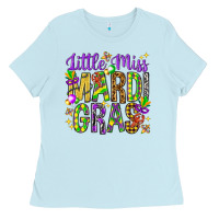 Baby Blue Little miss Mardi Gras Ladies Tee - HowdyJamesFarm