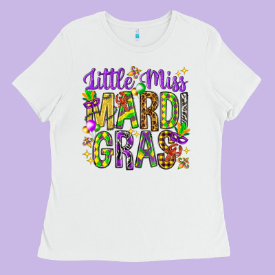 Little Miss Mardi Gras Ladies Tee Designed By Howdyjamesfarm