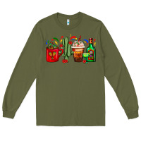 Army Green Mexico Coffee Cups With Cactus And Tequila Bottle Long Sleeve Tee - FaDigitalArtStudio