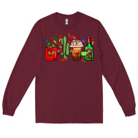 Burgundy Mexico Coffee Cups With Cactus And Tequila Bottle Long Sleeve Tee - FaDigitalArtStudio