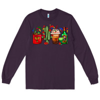 Plum Mexico Coffee Cups With Cactus And Tequila Bottle Long Sleeve Tee - FaDigitalArtStudio