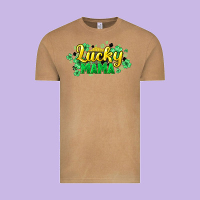 Lucky Mama Mother's Day Vintage Tee Designed By Howdyjamesfarm