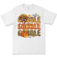 White Gobble gobble turkey Thanksgiving Premium Tee - NancyCooperArtShop