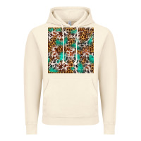 Vintage Artic Western Turquoise Glitter Cowhide Leopard Seamless Vintage Hoodie - FaDigitalArtStudio