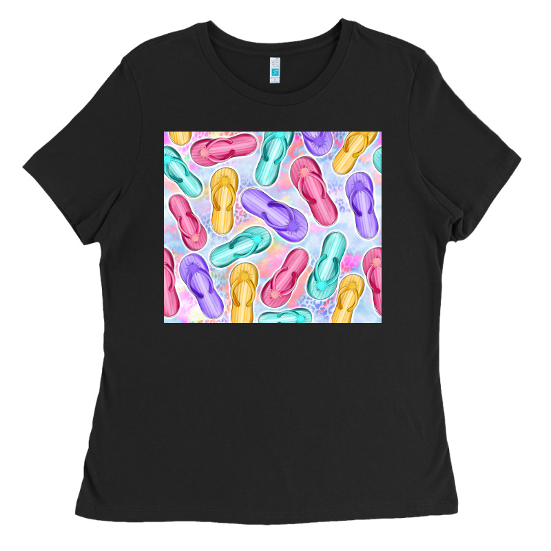 Flip Flops With Leopard Ladies Tee by TumblerDesignByShophia | Teevron