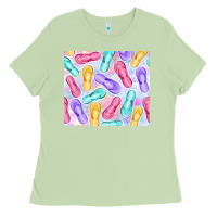 Matcha flip flops with leopard Ladies Tee - TumblerDesignByShophia