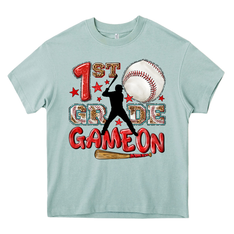 Back To School 1st Baseball Game On Heavy Core Tee by NancyCooperArtShop | Teevron