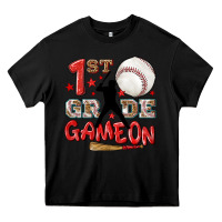 Black back to school 1st baseball game on Heavy Core Tee - NancyCooperArtShop