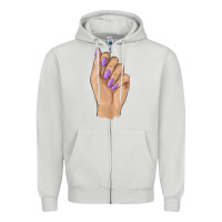 Dove Grey nail Zipper Hoodie - BarkalooDesign