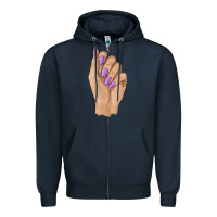 Navy nail Zipper Hoodie - BarkalooDesign