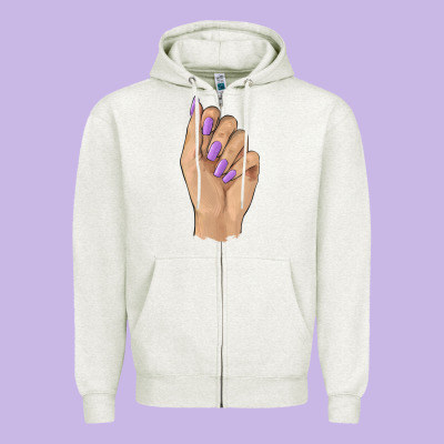Nail Zipper Hoodie Designed By Barkaloodesign