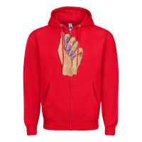 Red nail Zipper Hoodie - BarkalooDesign