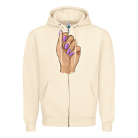 Sandshell nail Zipper Hoodie - BarkalooDesign