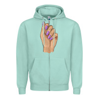 Seafoam nail Zipper Hoodie - BarkalooDesign