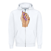 White nail Zipper Hoodie - BarkalooDesign