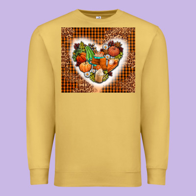 Western Fall Heart Premium Sweatshirt Designed By Adodesignshop