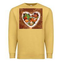 Antique Gold western fall heart Premium Sweatshirt - AdoDesignShop