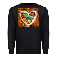 Black western fall heart Premium Sweatshirt - AdoDesignShop