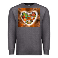 Charcoal Heather western fall heart Premium Sweatshirt - AdoDesignShop