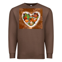 Chestnut western fall heart Premium Sweatshirt - AdoDesignShop