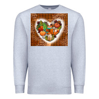 Heather Grey western fall heart Premium Sweatshirt - AdoDesignShop
