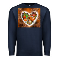 Navy western fall heart Premium Sweatshirt - AdoDesignShop
