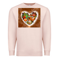 Pale Pink western fall heart Premium Sweatshirt - AdoDesignShop
