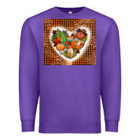 Purple western fall heart Premium Sweatshirt - AdoDesignShop