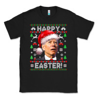 Black Santa Joe Biden Happy Easter Ugly Christmas Classic Tee - maiPhamDesign