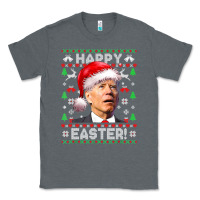 Charcoal Heather Santa Joe Biden Happy Easter Ugly Christmas Classic Tee - maiPhamDesign