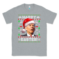 Heather Grey Santa Joe Biden Happy Easter Ugly Christmas Classic Tee - maiPhamDesign