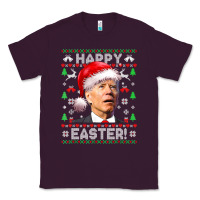 Plum Santa Joe Biden Happy Easter Ugly Christmas Classic Tee - maiPhamDesign