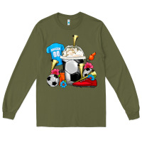 Army Green Soccer Frappe Coffee Long Sleeve Tee - FaDigitalArtStudio