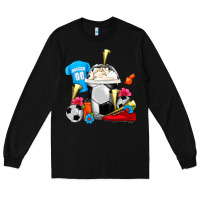 Black Soccer Frappe Coffee Long Sleeve Tee - FaDigitalArtStudio