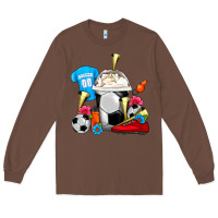 Chestnut Soccer Frappe Coffee Long Sleeve Tee - FaDigitalArtStudio