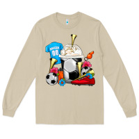 Mushroom Soccer Frappe Coffee Long Sleeve Tee - FaDigitalArtStudio