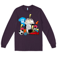 Plum Soccer Frappe Coffee Long Sleeve Tee - FaDigitalArtStudio