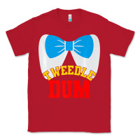Red tweedle dee dum funny matching halloween costume for couples premium t Classic Tee - maiPhamDesign