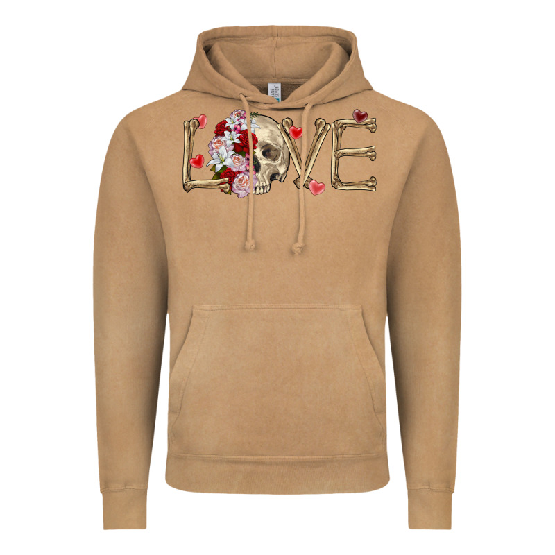 Skull Love Valentine's Day Vintage Hoodie by FaDigitalArtStudio | Teevron