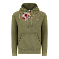 Vintage Olive Skull love Valentine's Day Vintage Hoodie - FaDigitalArtStudio