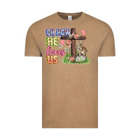 Vintage Coffee Oh how he loves us Easter Day Vintage Tee - CowGirlArtShop
