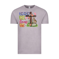 Vintage Zinc Oh how he loves us Easter Day Vintage Tee - CowGirlArtShop