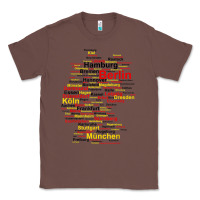Chestnut germany map silhouette towns cities flag berlin travel t shirt Classic Tee - maiPhamDesign