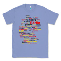 Colony Blue germany map silhouette towns cities flag berlin travel t shirt Classic Tee - maiPhamDesign