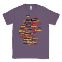 Lavender germany map silhouette towns cities flag berlin travel t shirt Classic Tee - maiPhamDesign