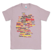 Lilac germany map silhouette towns cities flag berlin travel t shirt Classic Tee - maiPhamDesign