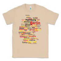 Mushroom germany map silhouette towns cities flag berlin travel t shirt Classic Tee - maiPhamDesign