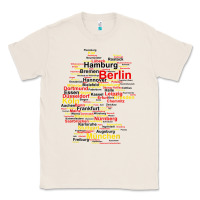 Natural germany map silhouette towns cities flag berlin travel t shirt Classic Tee - maiPhamDesign