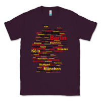 Plum germany map silhouette towns cities flag berlin travel t shirt Classic Tee - maiPhamDesign