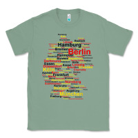 Sage germany map silhouette towns cities flag berlin travel t shirt Classic Tee - maiPhamDesign